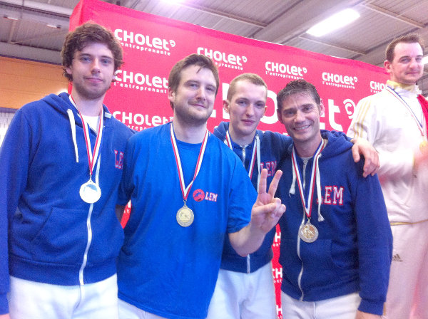 podium cholet épée homme senior par équipes